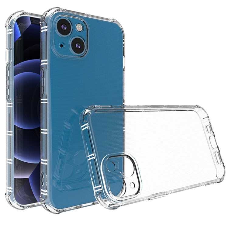 Straight Side Dual Bone Anti-fall TPU Transparent Protective Case, For iPhone 14, For iPhone 14 Plus, For iPhone 14 Pro, For iPhone 14 Pro Max