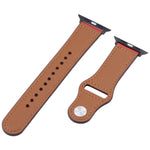 PU Leather Black Buckle Watch Band For Apple Watch Series, 7 45mm / 6&SE&5&4 44mm / 3&2&1 42mm, 7 41mm / 6&SE&5&4 40mm / 3&2&1 38mm