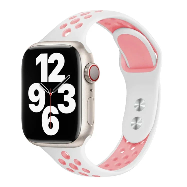 Bracelet de montre à double clou et petite taille pour Apple Watch Series, 7 45mm / 6&SE&5&4 44mm / 3&2&1 42mm, 7 41mm / 6&SE&5&4 40mm / 3&2&1 38mm