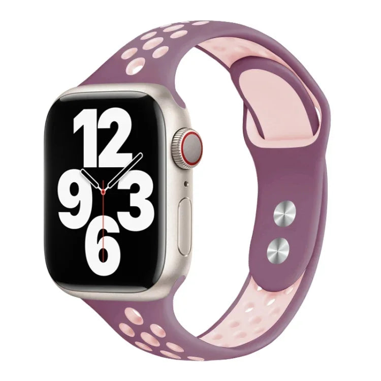 Double Nail Small Waist Watch Band For Apple Watch Series, 7 45mm / 6&SE&5&4 44mm / 3&2&1 42mm, 7 41mm / 6&SE&5&4 40mm / 3&2&1 38mm