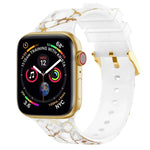 Bracelet de montre à boucle carrée et impression couleur pour Apple Watch Series, 7 45mm / 6&SE&5&4 44mm / 3&2&1 42mm, 7 41mm / 6&SE&5&4 40mm / 3&2&1 38mm