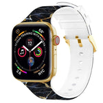 Bracelet de montre à boucle carrée et impression couleur pour Apple Watch Series, 7 45mm / 6&SE&5&4 44mm / 3&2&1 42mm, 7 41mm / 6&SE&5&4 40mm / 3&2&1 38mm