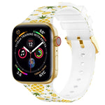 Bracelet de montre à boucle carrée et impression couleur pour Apple Watch Series, 7 45mm / 6&SE&5&4 44mm / 3&2&1 42mm, 7 41mm / 6&SE&5&4 40mm / 3&2&1 38mm