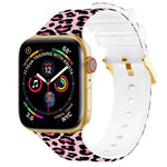 Bracelet de montre à boucle carrée et impression couleur pour Apple Watch Series, 7 45mm / 6&SE&5&4 44mm / 3&2&1 42mm, 7 41mm / 6&SE&5&4 40mm / 3&2&1 38mm
