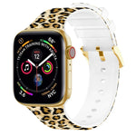 Bracelet de montre à boucle carrée et impression couleur pour Apple Watch Series, 7 45mm / 6&SE&5&4 44mm / 3&2&1 42mm, 7 41mm / 6&SE&5&4 40mm / 3&2&1 38mm