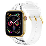Bracelet de montre à boucle carrée et impression couleur pour Apple Watch Series, 7 45mm / 6&SE&5&4 44mm / 3&2&1 42mm, 7 41mm / 6&SE&5&4 40mm / 3&2&1 38mm