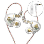 Écouteurs filaires à basse dynamique QKZ AK6 PLUS HiFi avec microphone ou sans microphone, avec câble audio détachable