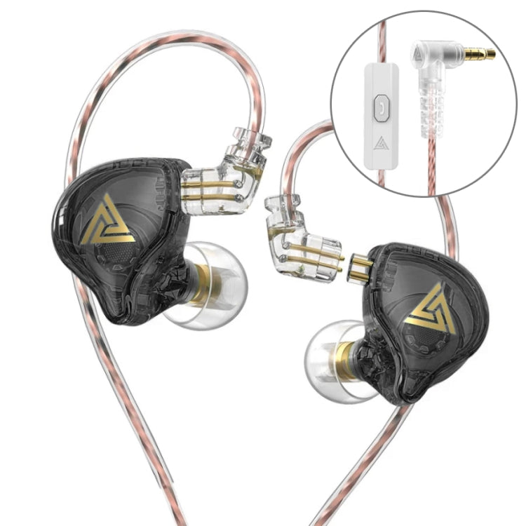 Écouteurs filaires à basse dynamique QKZ AK6 PLUS HiFi avec microphone ou sans microphone, avec câble audio détachable