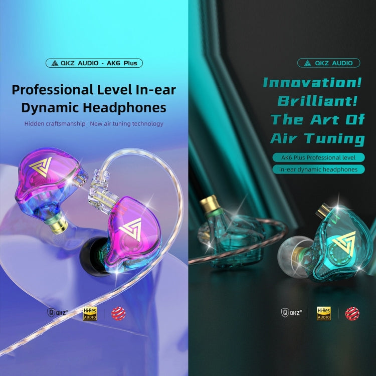 Écouteurs filaires à basse dynamique QKZ AK6 PLUS HiFi avec microphone ou sans microphone, avec câble audio détachable