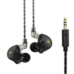 Écouteurs de scène intra-auriculaires stéréo HIFI QKZ ZXT Sports, avec commande filaire, version standard, avec micro