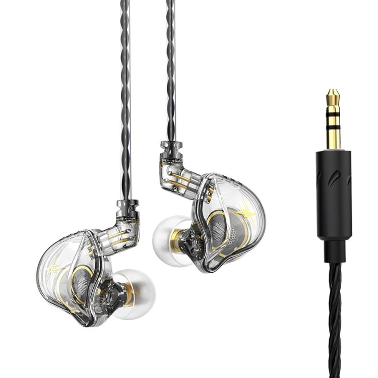 Écouteurs de scène intra-auriculaires stéréo HIFI QKZ ZXT Sports, avec commande filaire, version standard, avec micro