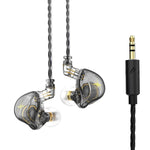 Écouteurs de scène intra-auriculaires stéréo HIFI QKZ ZXT Sports, avec commande filaire, version standard, avec micro