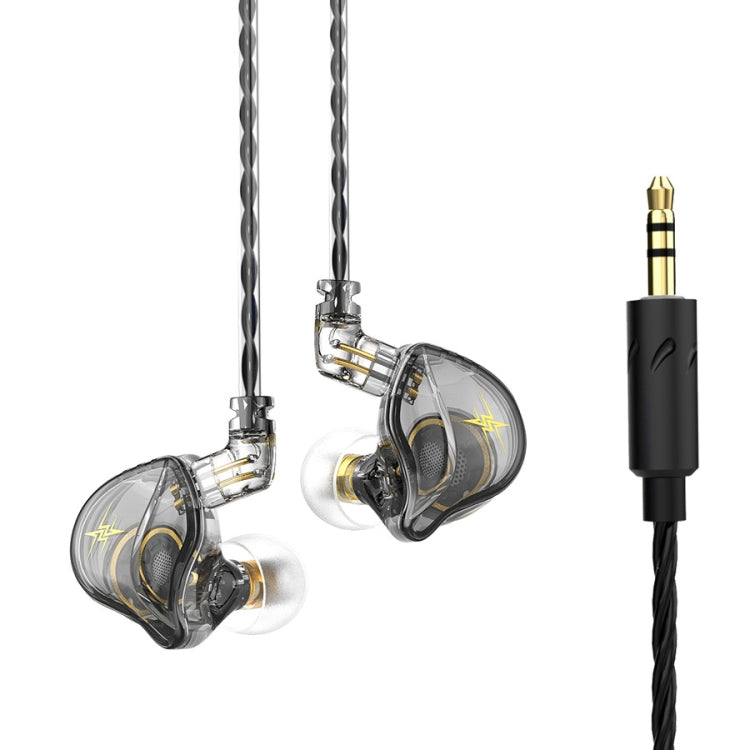 Écouteurs de scène intra-auriculaires stéréo HIFI QKZ ZXT Sports, avec commande filaire, version standard, avec micro