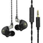 Écouteurs de scène intra-auriculaires stéréo HIFI QKZ ZXT Sports, avec commande filaire, version standard, avec micro