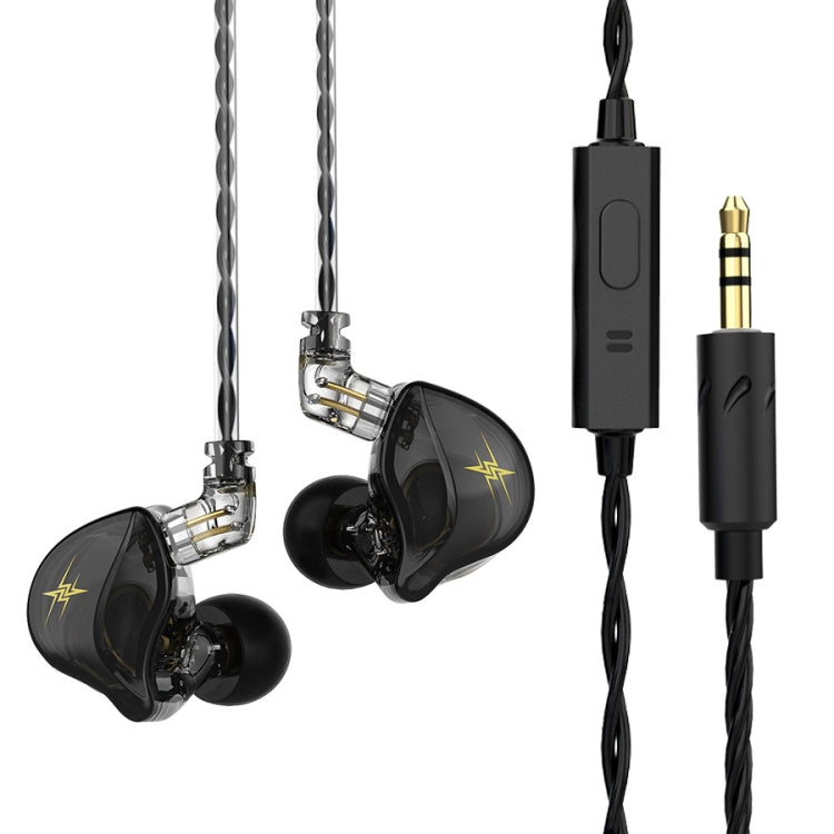 Écouteurs de scène intra-auriculaires stéréo HIFI QKZ ZXT Sports, avec commande filaire, version standard, avec micro