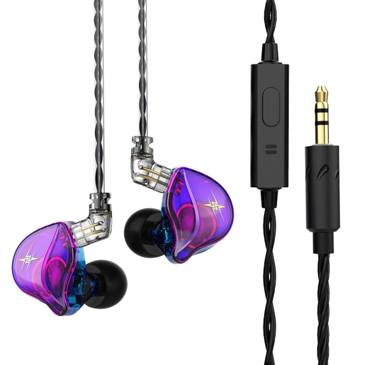 Écouteurs de scène intra-auriculaires stéréo HIFI QKZ ZXT Sports, avec commande filaire, version standard, avec micro