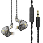 Écouteurs de scène intra-auriculaires stéréo HIFI QKZ ZXT Sports, avec commande filaire, version standard, avec micro