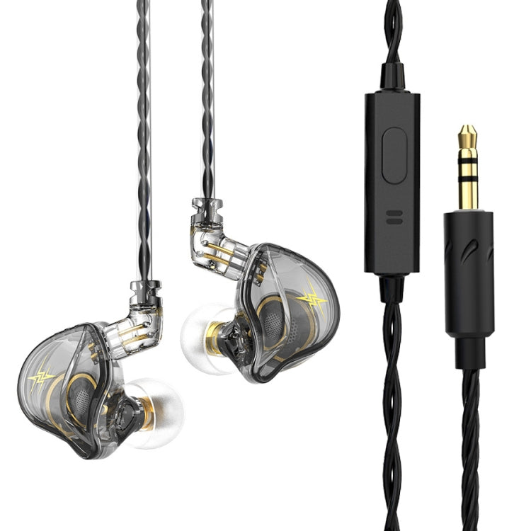 Écouteurs de scène intra-auriculaires stéréo HIFI QKZ ZXT Sports, avec commande filaire, version standard, avec micro