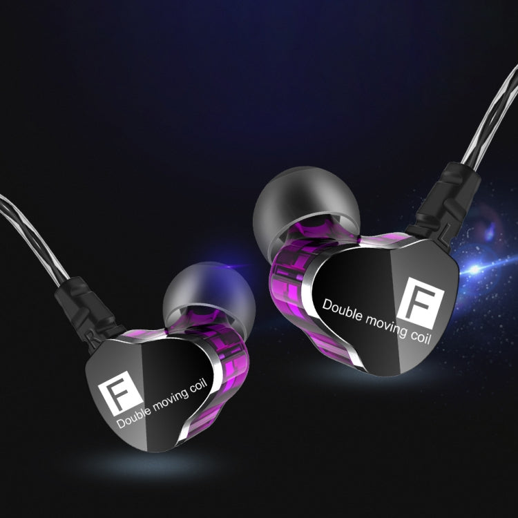 Écouteurs intra-auriculaires dynamiques doubles avec subwoofer QKZ F910