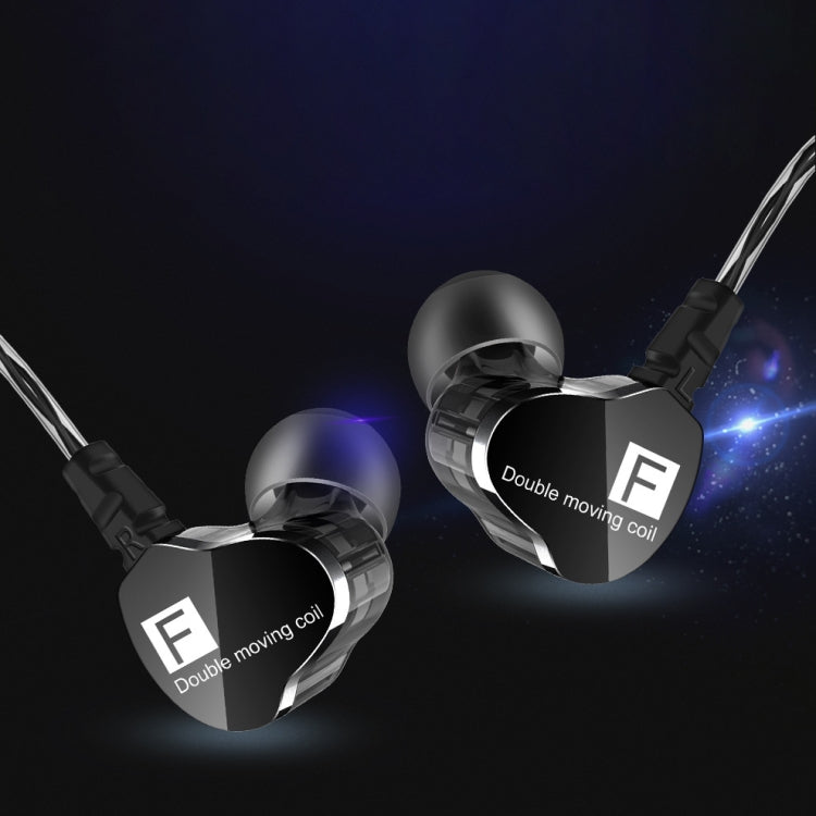 Écouteurs intra-auriculaires dynamiques doubles avec subwoofer QKZ F910