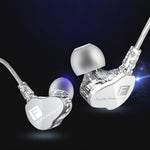 Écouteurs intra-auriculaires dynamiques doubles avec subwoofer QKZ F910