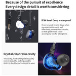 Écouteurs intra-auriculaires dynamiques doubles avec subwoofer QKZ F910