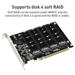 Carte de baie de disques PH44 NVMe 4 PCI-E à répartition de signal