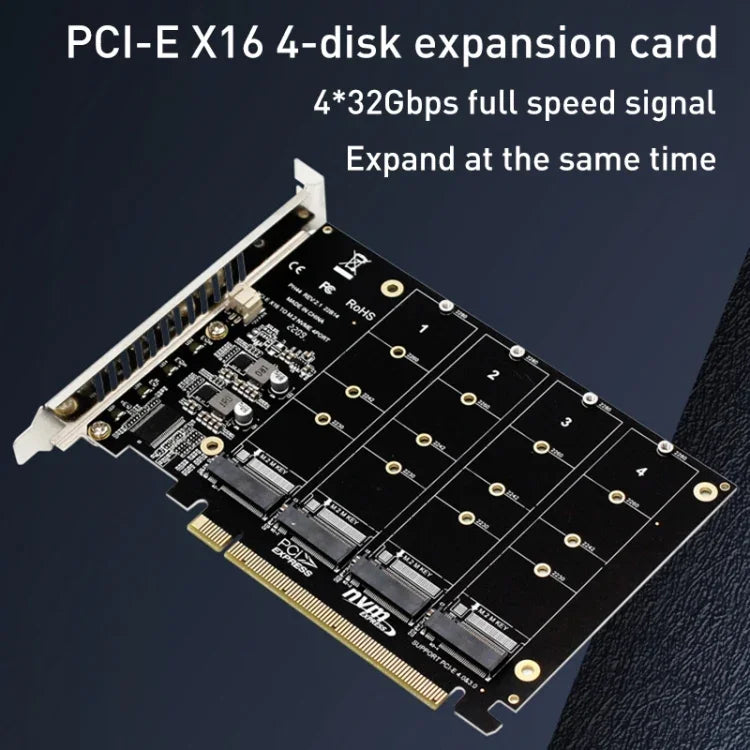 Carte de baie de disques PH44 NVMe 4 PCI-E à répartition de signal