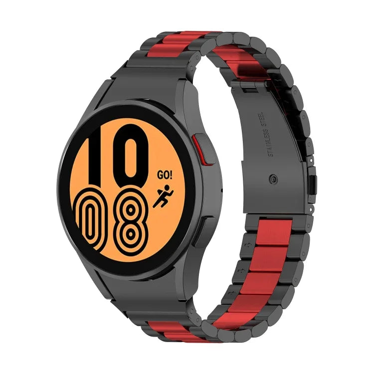 Bracelet de montre en acier à trois maillons, pour Samsung Galaxy Watch 5 40mm, pour Samsung Galaxy Watch 5 Pro 45mm
