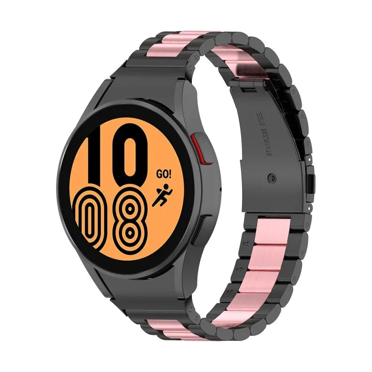 Bracelet de montre en acier à trois maillons, pour Samsung Galaxy Watch 5 40mm, pour Samsung Galaxy Watch 5 Pro 45mm