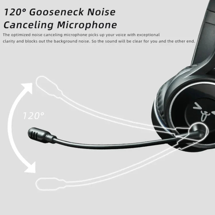 Casque de jeu ergonomique Bluetooth sans fil avec microphone long SOYTO SY-T30C, réduction de bruit, SY-T30C