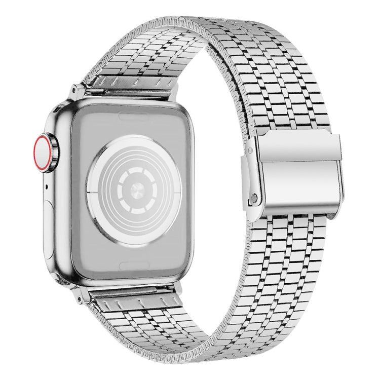 Bracelet de montre en acier pour Apple Watch Series 7 45mm / 6&SE&5&4 44mm / 3&2&1 42mm, 7 41mm / 6&SE&5&4 40mm / 3&2&1 38mm