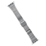 Bracelet de montre en acier pour Apple Watch Series 7 45mm / 6&SE&5&4 44mm / 3&2&1 42mm, 7 41mm / 6&SE&5&4 40mm / 3&2&1 38mm
