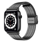 Bracelet de montre en acier pour Apple Watch Series 7 45mm / 6&SE&5&4 44mm / 3&2&1 42mm, 7 41mm / 6&SE&5&4 40mm / 3&2&1 38mm