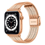 Bracelet de montre en acier pour Apple Watch Series 7 45mm / 6&SE&5&4 44mm / 3&2&1 42mm, 7 41mm / 6&SE&5&4 40mm / 3&2&1 38mm