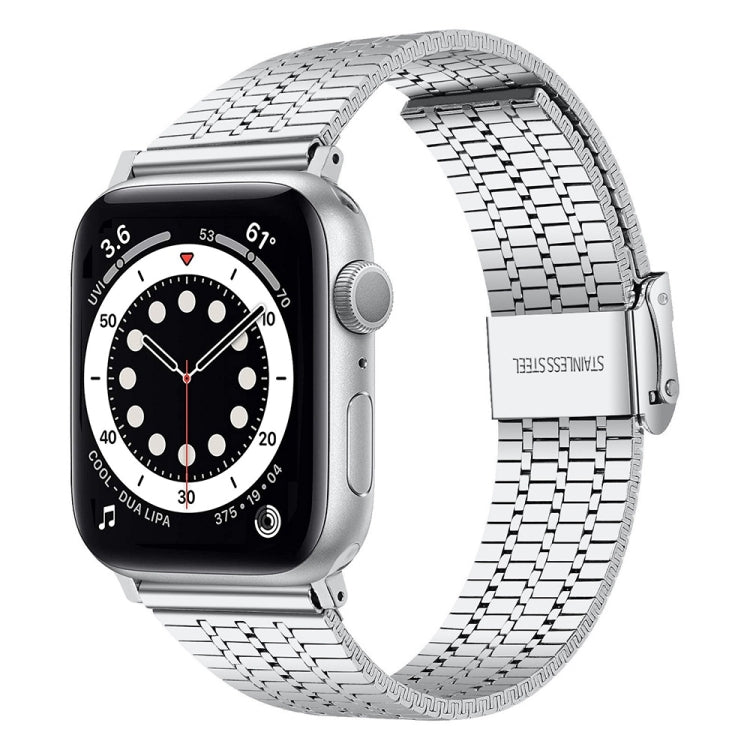 Bracelet de montre en acier pour Apple Watch Series 7 45mm / 6&SE&5&4 44mm / 3&2&1 42mm, 7 41mm / 6&SE&5&4 40mm / 3&2&1 38mm