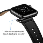 Bracelet de montre en cuir véritable pour Apple Watch Series, 7 45mm / 6&SE&5&4 44mm / 3&2&1 42mm, 7 41mm / 6&SE&5&4 40mm / 3&2&1 38mm