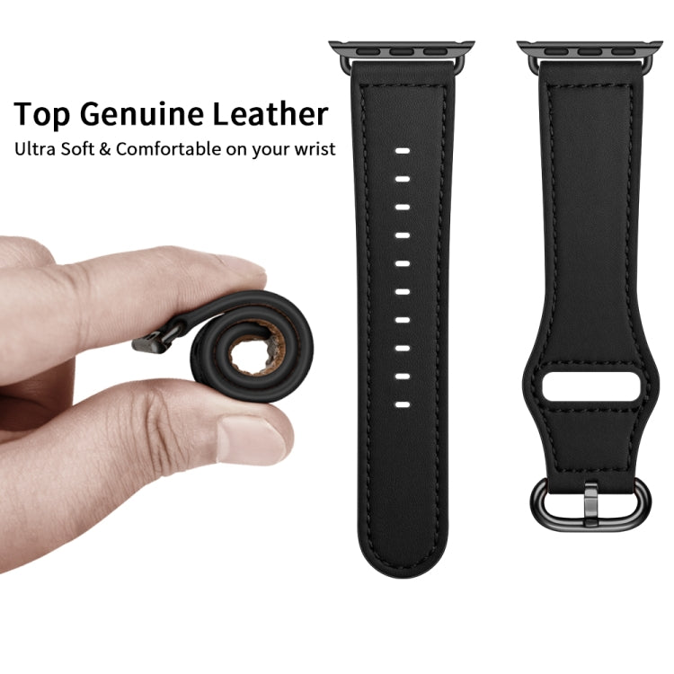 Bracelet de montre en cuir véritable pour Apple Watch Series, 7 45mm / 6&SE&5&4 44mm / 3&2&1 42mm, 7 41mm / 6&SE&5&4 40mm / 3&2&1 38mm