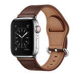 Bracelet de montre en cuir véritable pour Apple Watch Series, 7 45mm / 6&SE&5&4 44mm / 3&2&1 42mm, 7 41mm / 6&SE&5&4 40mm / 3&2&1 38mm