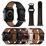 Bracelet de montre en cuir véritable pour Apple Watch Series, 7 45mm / 6&SE&5&4 44mm / 3&2&1 42mm, 7 41mm / 6&SE&5&4 40mm / 3&2&1 38mm