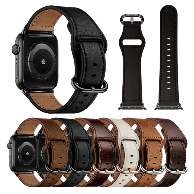 Bracelet de montre en cuir véritable pour Apple Watch Series, 7 45mm / 6&SE&5&4 44mm / 3&2&1 42mm, 7 41mm / 6&SE&5&4 40mm / 3&2&1 38mm