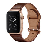 Bracelet de montre en cuir véritable pour Apple Watch Series, 7 45mm / 6&SE&5&4 44mm / 3&2&1 42mm, 7 41mm / 6&SE&5&4 40mm / 3&2&1 38mm