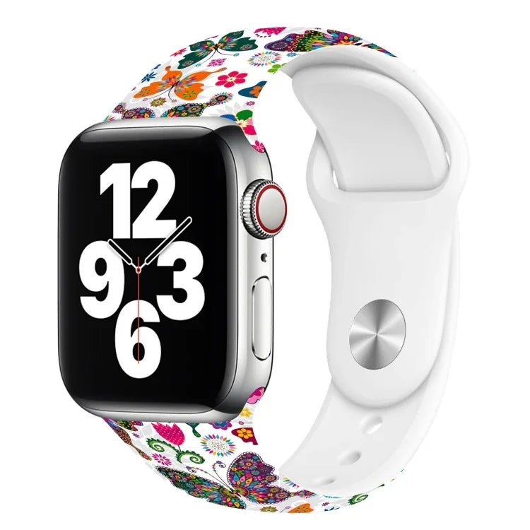 Bracelet de montre à impression "clou unique" pour Apple Watch Series, 7 45mm / 6&SE&5&4 44mm / 3&2&1 42mm, 7 41mm / 6&SE&5&4 40mm / 3&2&1 38mm