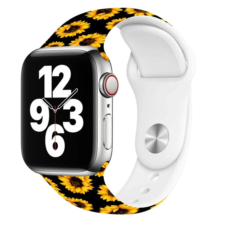 Bracelet de montre à impression "clou unique" pour Apple Watch Series, 7 45mm / 6&SE&5&4 44mm / 3&2&1 42mm, 7 41mm / 6&SE&5&4 40mm / 3&2&1 38mm