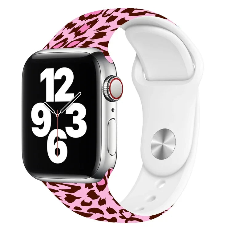 Bracelet de montre à impression "clou unique" pour Apple Watch Series, 7 45mm / 6&SE&5&4 44mm / 3&2&1 42mm, 7 41mm / 6&SE&5&4 40mm / 3&2&1 38mm