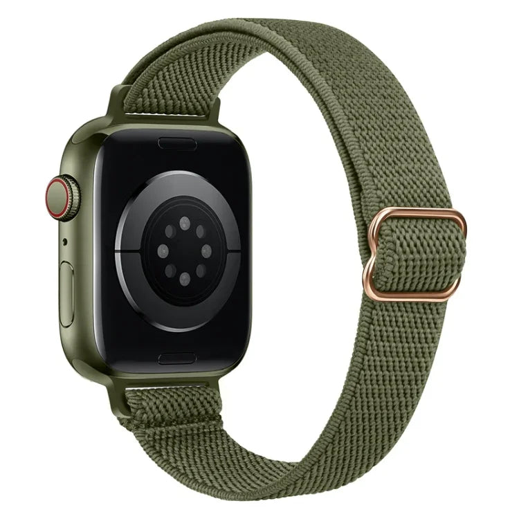 Bracelet de montre en nylon à taille fine pour Apple Watch Series, 7 45 mm / 6&SE&5&4 44 mm / 3&2&1 42 mm, 7 41 mm / 6&SE&5&4 40 mm / 3&2&1 38 mm