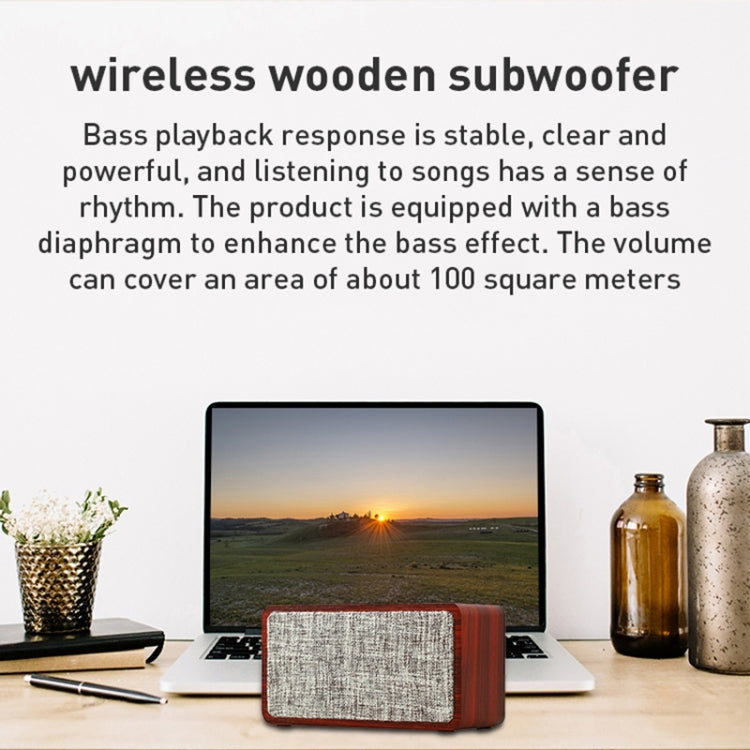 Enceinte Bluetooth sans fil en bois avec subwoofer Q2