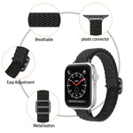Bracelet de montre en nylon à petite taille de vague pour Apple Watch Series, 7 45mm / 6&SE&5&4 44mm / 3&2&1 42mm, 7 41mm / 6&SE&5&4 40mm / 3&2&1 38mm