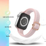 Bracelet de montre en nylon à petite taille de vague pour Apple Watch Series, 7 45mm / 6&SE&5&4 44mm / 3&2&1 42mm, 7 41mm / 6&SE&5&4 40mm / 3&2&1 38mm