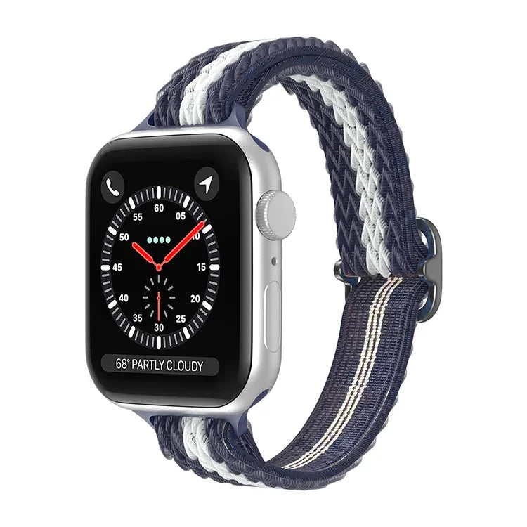 Bracelet de montre en nylon à petite taille de vague pour Apple Watch Series, 7 45mm / 6&SE&5&4 44mm / 3&2&1 42mm, 7 41mm / 6&SE&5&4 40mm / 3&2&1 38mm